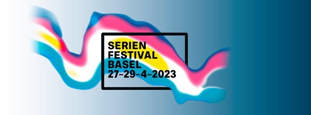 Logo des Serien Festivals mit einer regenbogenartigen Struktur.
