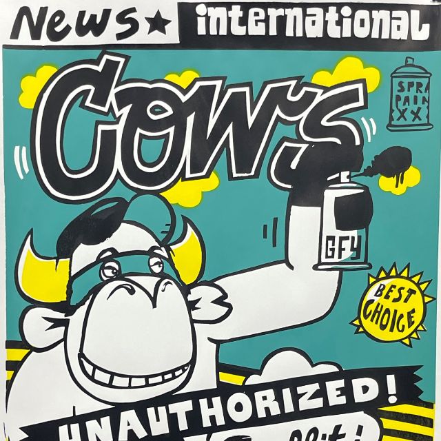 The Mad Cow Illustration Poster 