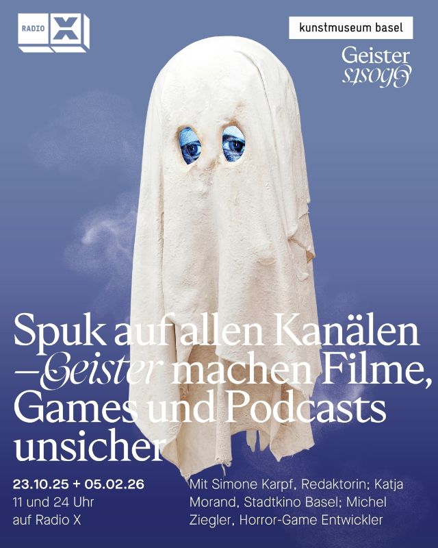 ein poster mit einem geist