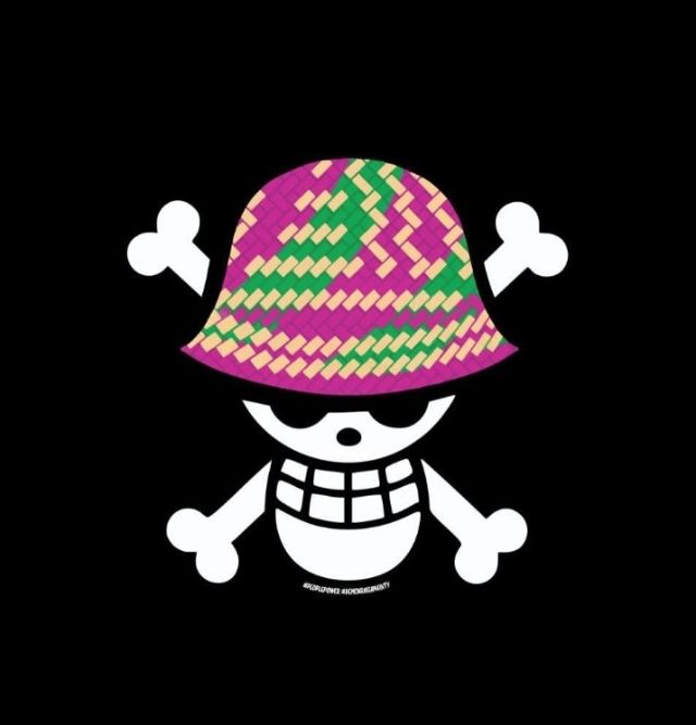 Die Piratenflagge von Gen Z Madagascar ist inspiriert von die Manga Serie "One Piece"