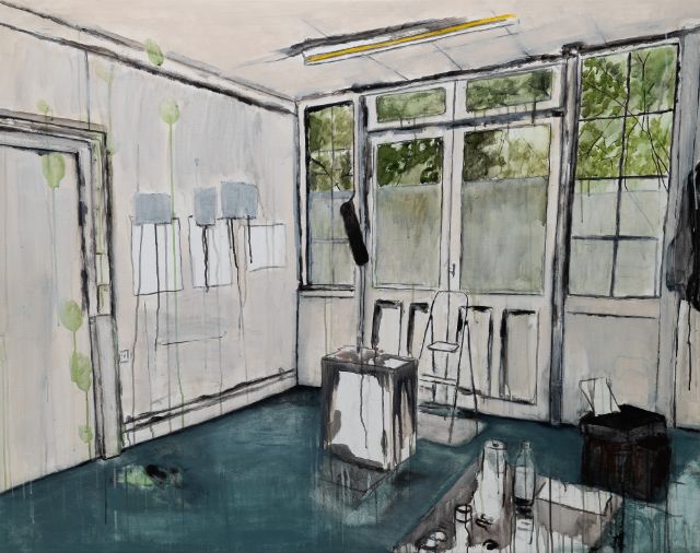 ein gemälde eines ateliers