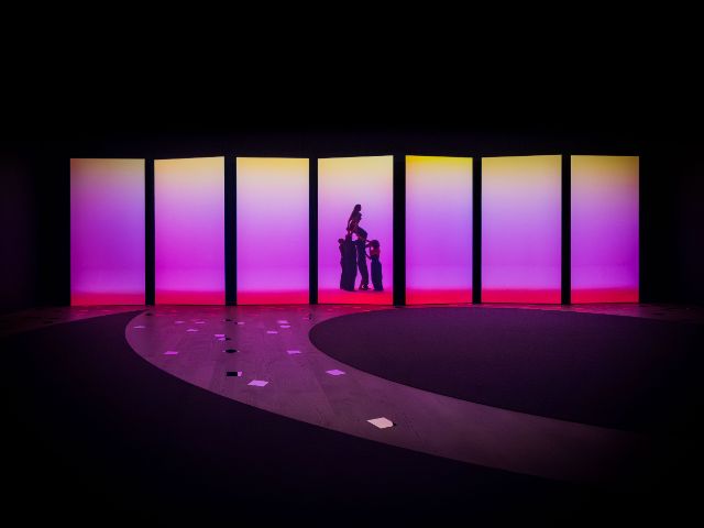 Installationsansicht einer Videoausstellung