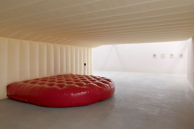 0D6A0092.jpg Yanik Soland, Breath Tunnel, 2026; Dorm, 2026; All these feelings, 2026;  Fragile Axt, 2025. Courtesy of the artist.  Ausstellungsansichten Kunsthaus Baselland 2026. Foto: Gina Folly © Kunsthaus Baselland 