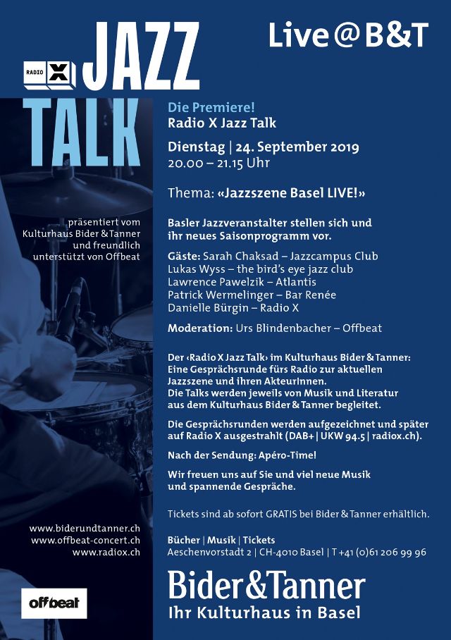 Jazz Talk Programm am 24. September