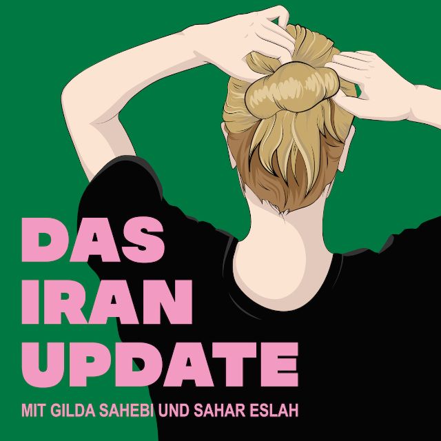 cover von iran update: junge frau bindet sich die haare hoch