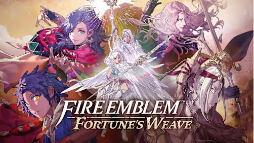 Key Art des Spiels. zu sehen ist die selbst erstelle Hauptfigur und die vier Held:innen.